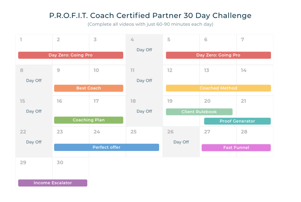 Profit Coach 30 day challenge
